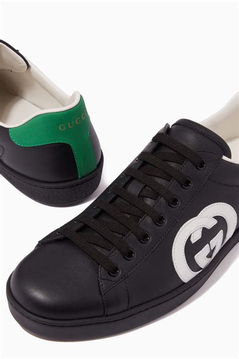 gucci ace sneakers interlocking g|gucci ace black men's.